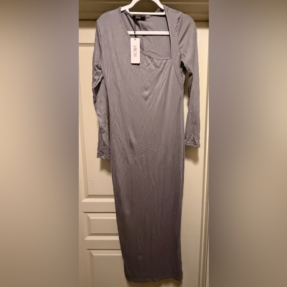 Chic Women's Gray Maxi Dress